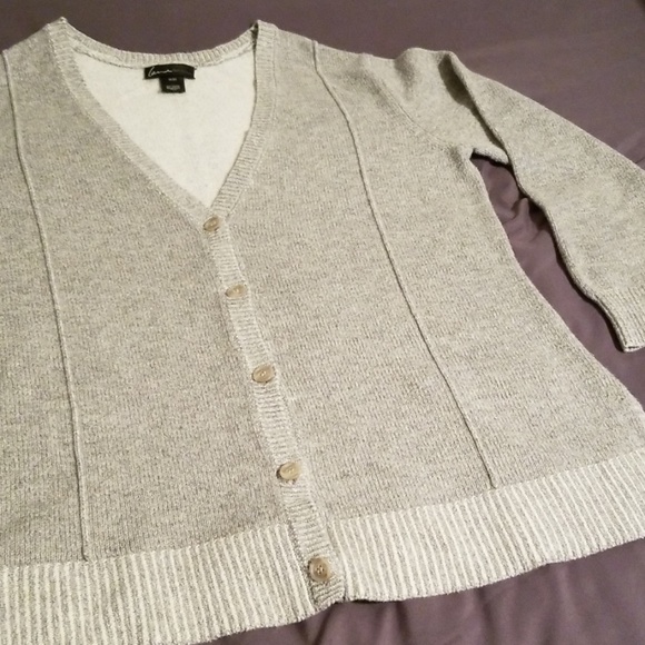 Lane Bryant cardigan sweater lt. Gray sz 18/20 - Picture 2 of 5